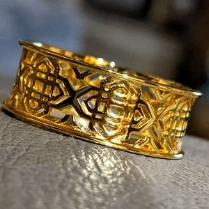 Men's Gold over Silver Ring from Morocco